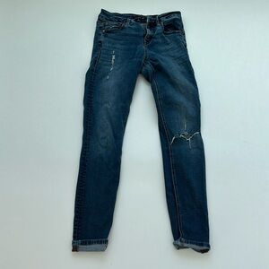 Lightly worn, Size 27, medium-blue jeans